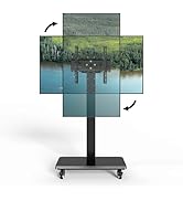 Mobile TV Cart with Wheels.Rolling TV Stand for 26 to 65 Inch Flat Panel Screens,Portrait to Land...