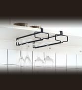 wine glass rack hanger organizer under cabinet metal wine glass holder stemwares racks hangers 