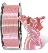 MIKA3D Silk Metallic Rose Gold Pink Shiny PLA Filament, 1KG 2.2Lbs 3D Printing Material with 1.75...