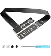 GINTOOYUN 90 Degree NGFF M.2 M-Key NVME Extension Cable 40 CM PCIe 3.0/4.0 M.2 NVME/NGFF SSD Ribb...