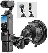BRDRC Pocket 3 Suction Cup Car Mount (Upgraded), Windshield Window Holder Kit with Cold Shoe Expa...