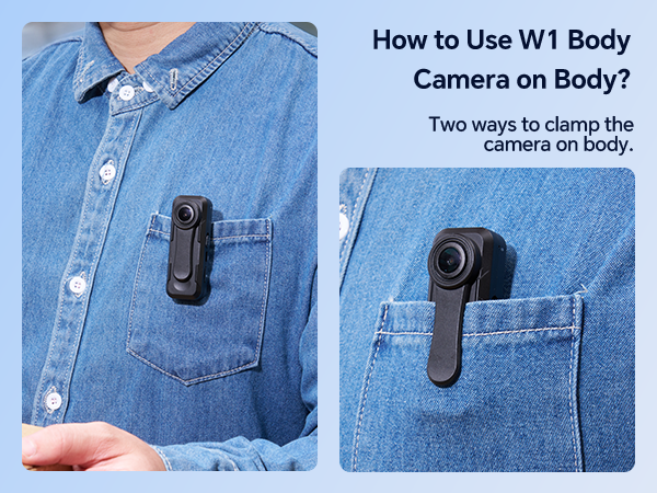 Two Ways to Wear the BOBLOV W1 Body Camera