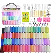Cyajm 72 Colors Polymer Clay Kit, Non-Toxic Oven Bake Clay, Soft Modeling Clay for DIY Jewelry Ma...