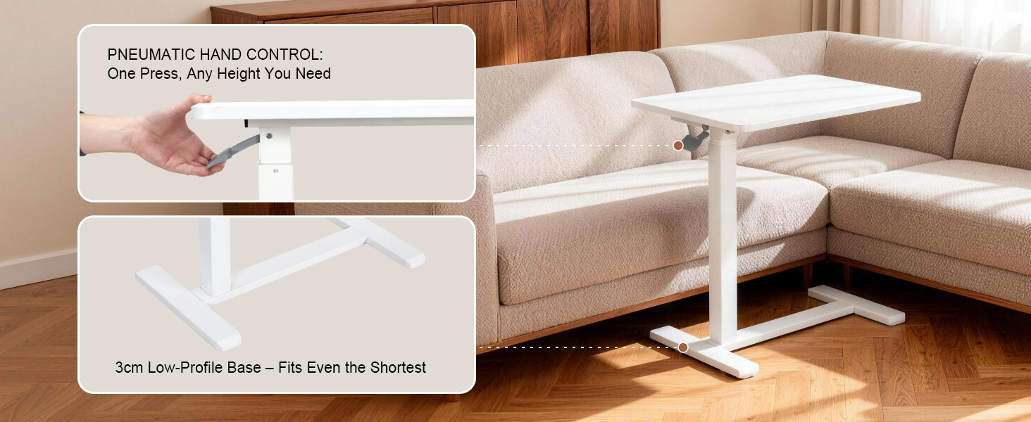 Hospital Bed Table Mobile Laptop Standing Desk
