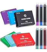 30 PCS Asvine Hongdian Fountain Pen Ink Cartridges 6 Colors Set( Black, Blue, Green, Red, Purple,...
