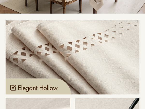 MIULEE Rectangle Linen Polyester Tablecloth