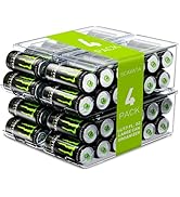 SCAVATA 4 Pack Tall Skinny Can Organizer for Refrigerator, Stackable Large Soda Cans of 16oz &amp; 17...