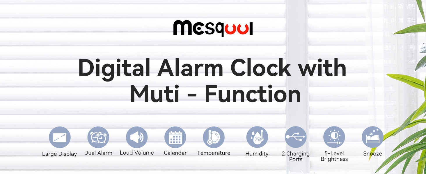 Mesqool Digital Alarm Clock