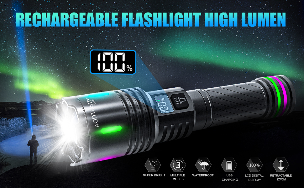 Rechargeable Flashlights High Lumens