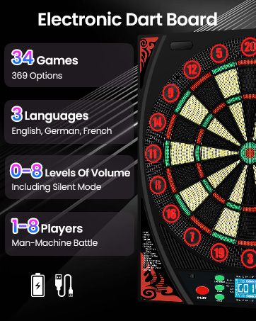 electric dart boards for adults