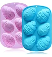 Egg Shape Silicone Molds 3.5 Inch, 2-Pack Chocolate Baking Holiday Easter Mould, Non-Stick BPA Fr...