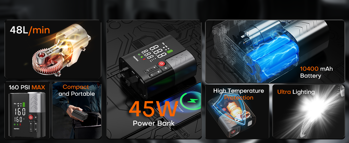 tire inflator portable air compressor