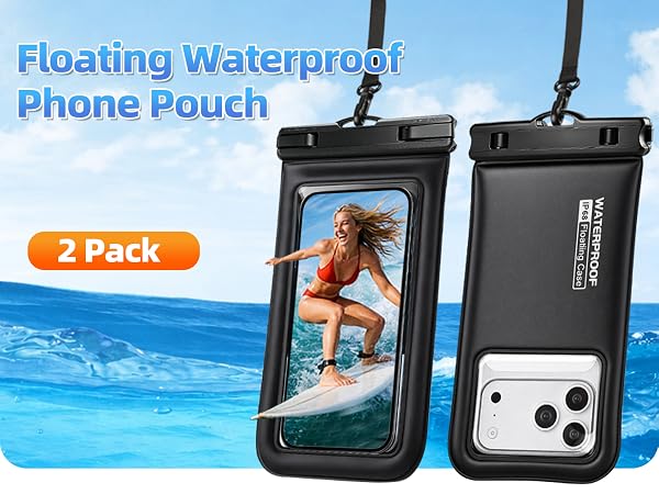 2 Pack Waterproof Phone Pouch