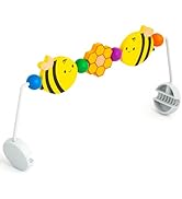 IMPRESA Wooden Baby Arch Toy Attachment Compatible with Baby Bjorn Bouncer, Honey Bee Design to S...