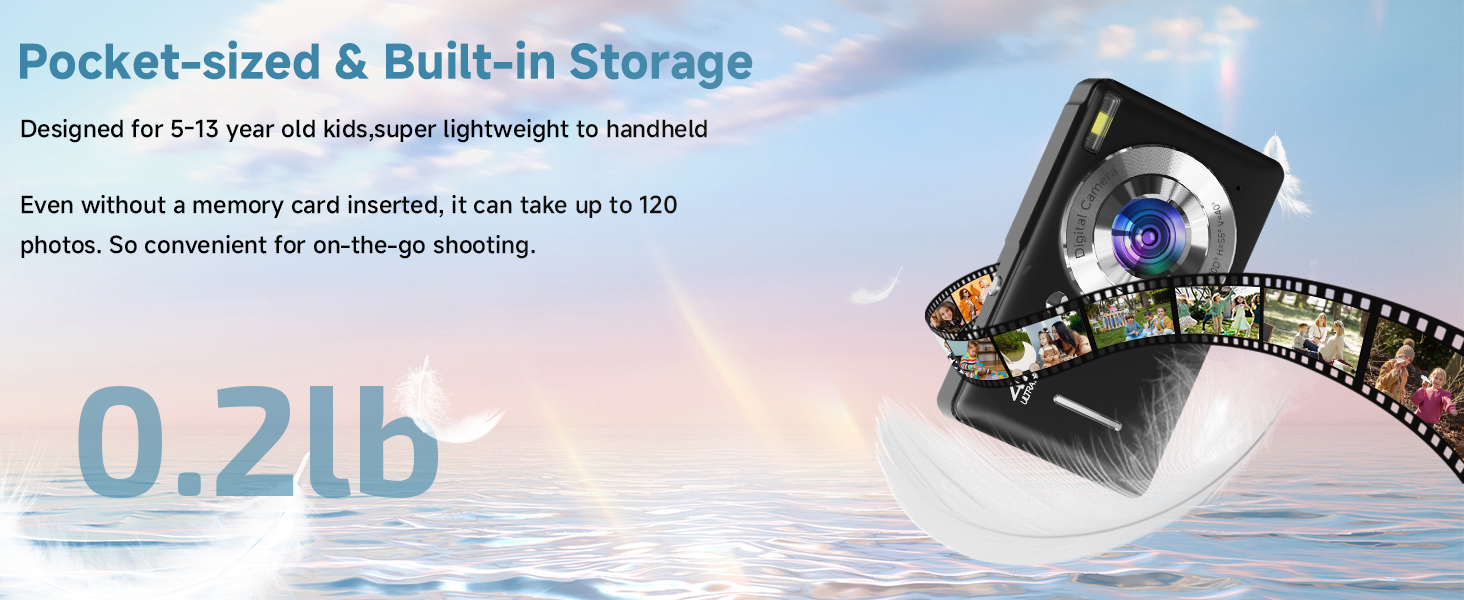 portable camera small digital camera can take up to 120 photos without a memory card inserted