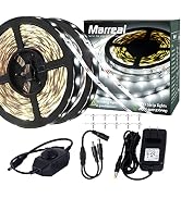 Marreal LED Strip Lights Kit,40Ft/12m Daylight White 6000K,SMD 2835 720LEDs,Super-Adhesive LED Li...