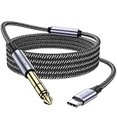 MOSWAG USB C to 1/4" Male TRS Audio Stereo Cable, USB Type C to 6.35mm 1/4 DAC Auxiliary Adapter ...