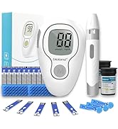 Glucose Monitor Kit, Diabetes Testing Kit, Blood Glucose Meter, 100 Glucometer Strips, 100 Lancet...