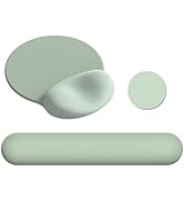 AIMSA Mouse Pad with Wrist Rest Support, Keyboard Wrist Rest Set, Ergonomic Memory Foam Mousepad ...