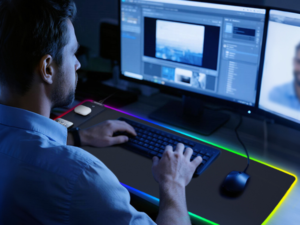 gaming mouse pad with RGB 