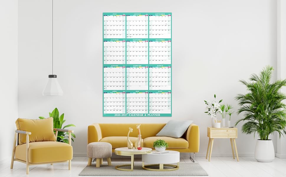 wall calendar calendar 2026-2027 calendar 2026-2027 yearly wall calendar