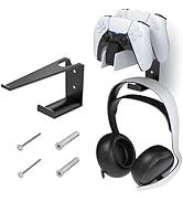 JUSPRO Metal Wall Mount for PS5 DualSense Charging Station - Sturdy Space-Saving Dock Bracket wit...