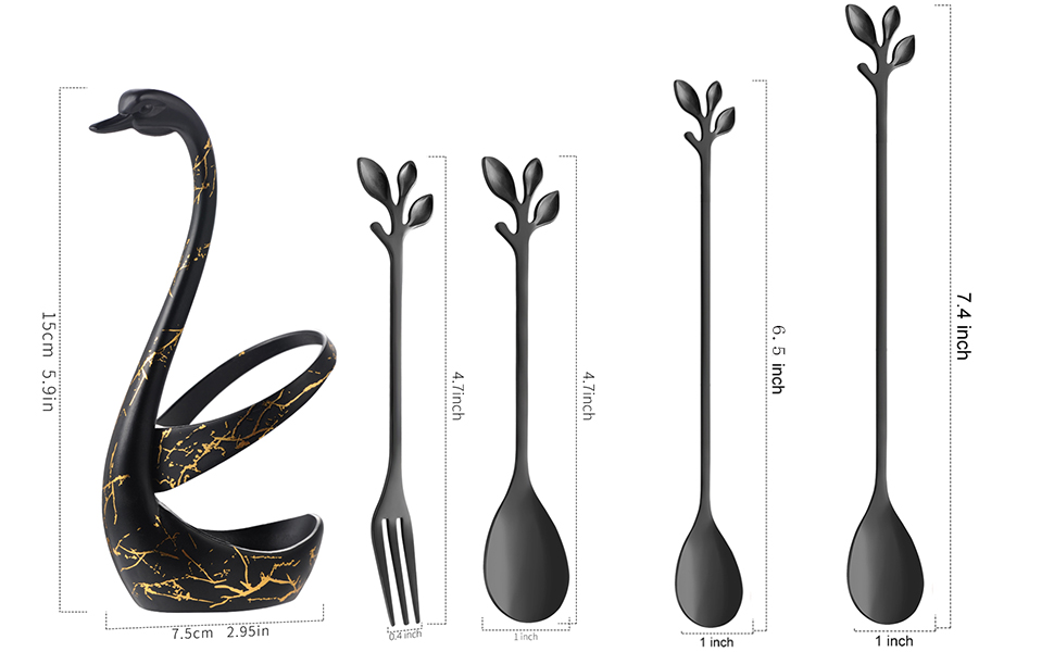 AnSaw Leaf Handle Coffee Spoon Ruler List