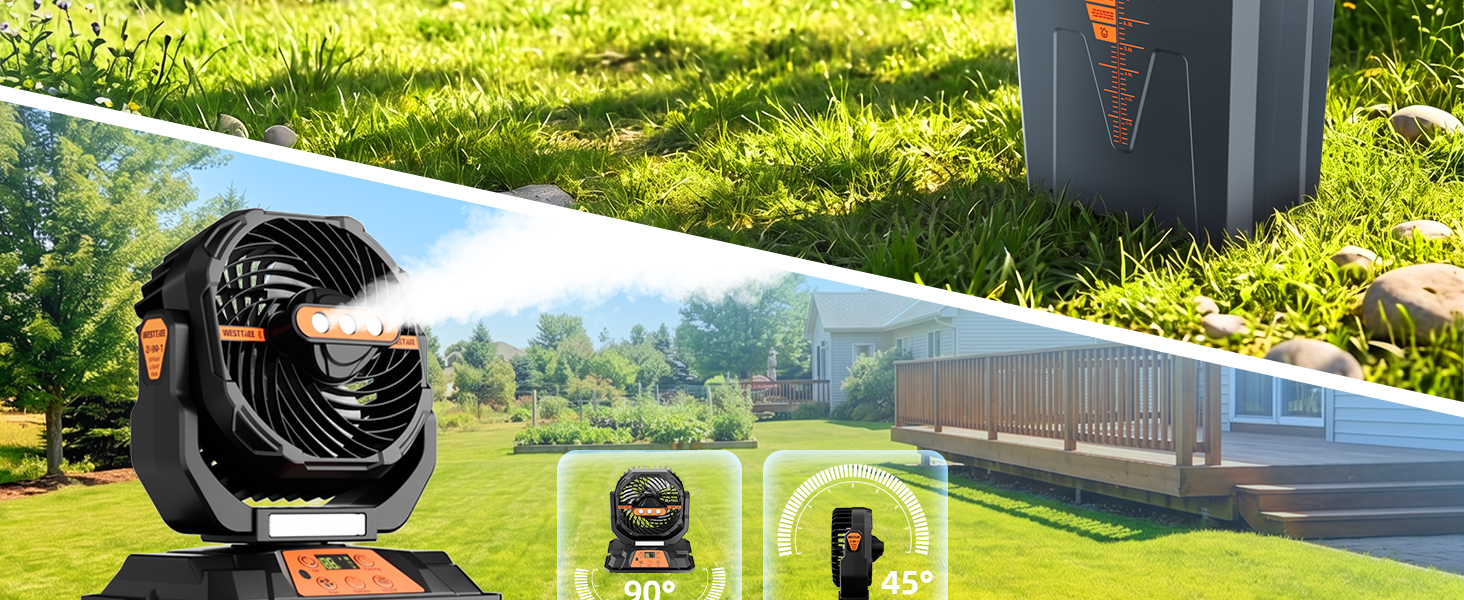 portable misting fan