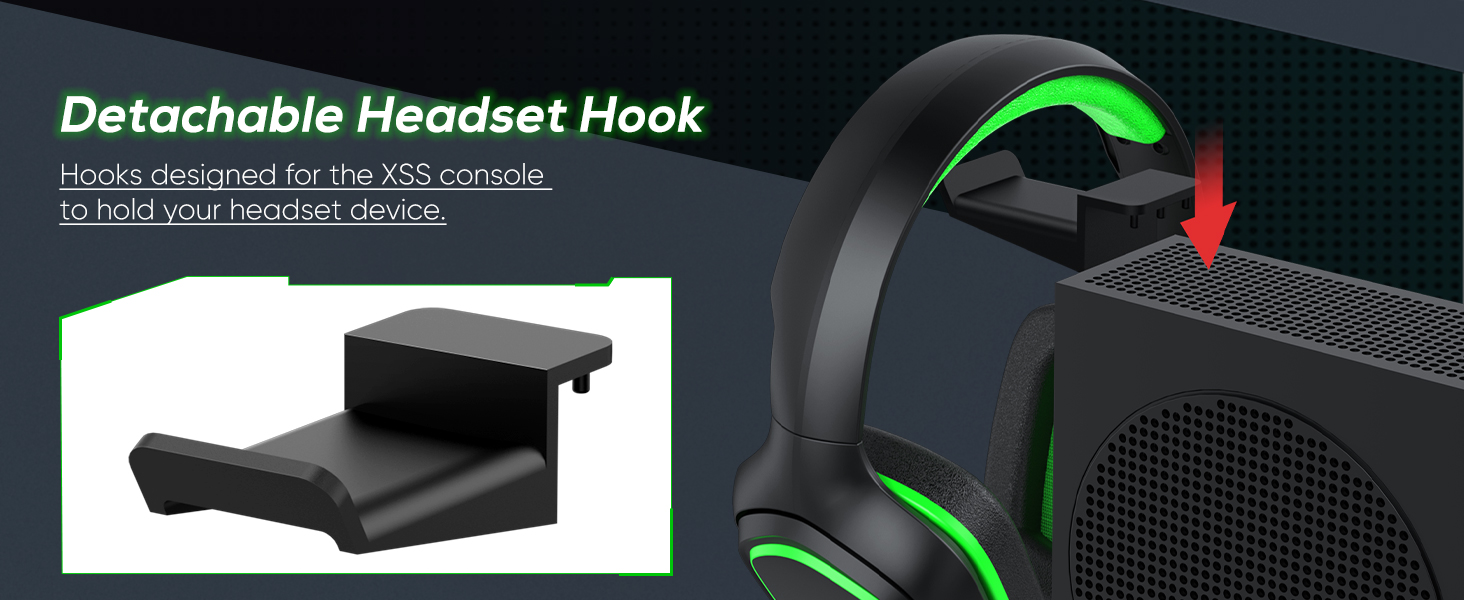 detachable headset hook