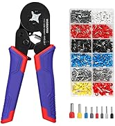 WORKPRO Ferrule Crimping Tool Kit, AWG 28-7 Self-adjustable Ratchet Wire Crimping Tool, Crimper P...