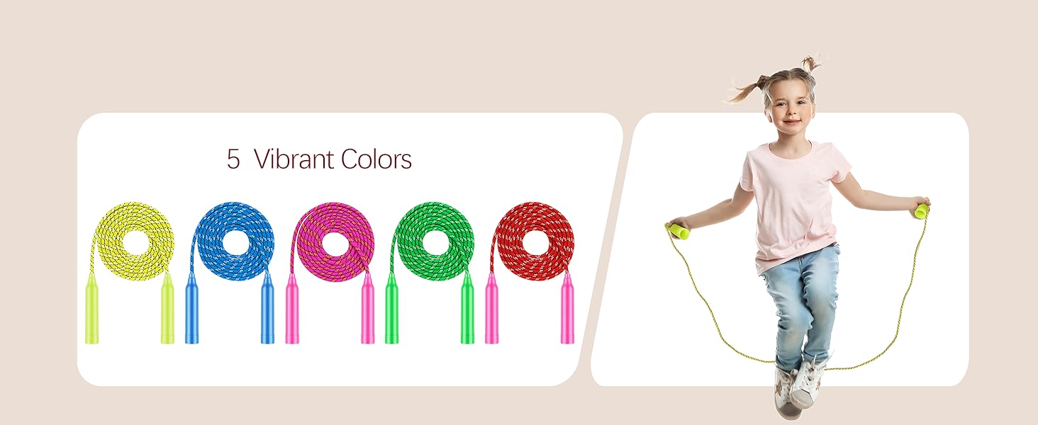 Brighten up your workout routine with our dynamic multi-color jump rope.