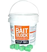 JT Eaton 709-PN Bait Block Anticoagulant Rodenticide, Peanut Butter Flavor, for Mice and Rats (9 ...