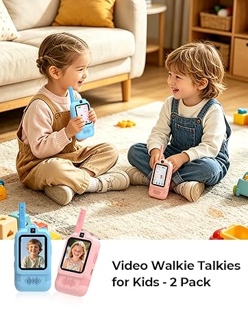 video walkie talkies for kids long range boys girls f electronics 2 pack outdoor toys rechargeable