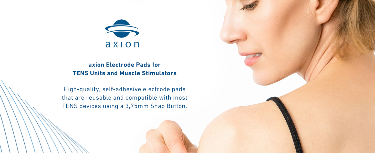 axion offer tens unit electrode pads with 3,75mm Snap Button