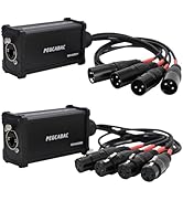 pegcabac 4 Channel Snake 3 Pin XLR/DMX/AES-EBU to Ethercon RJ45 Cat5/Cat6 Ethernet Extender for S...