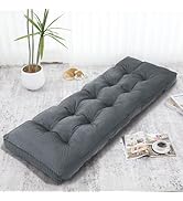 BALAPET Thick Floor Lounger Pillow,Lustrous Velvet Tufted Floor Pillow Cushion with Elasticized W...