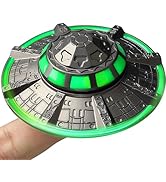 Spaceship Fidget Spinner for Kids Adults, Metal Luminous UFO Model Desk Spinner, Cool EDC Gadgets...