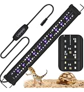 REPTIDLDB 22" LED UVB Reptile Light 10.0-20.0 Adjustable with Dimming &amp; Timer, UVA UVB Lamp for B...