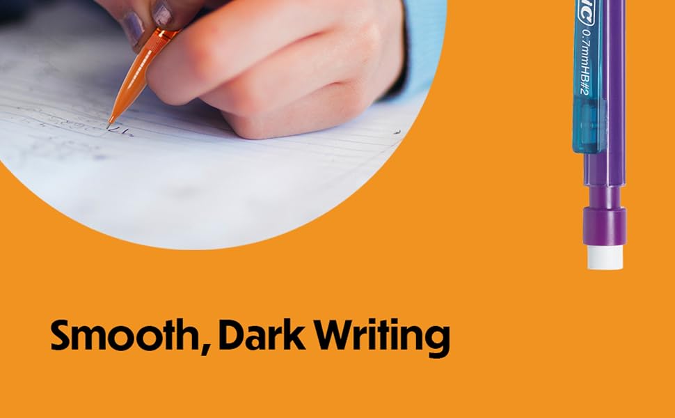 Smooth, dark writing.