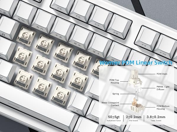 75% Wireless Mechanical Keyboard RGB Custom Creamy Keyboard gaming