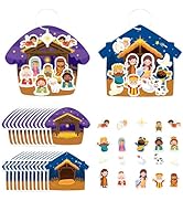 PAIVSUN 24Pcs Nativity Craft Sticker for Kids, Make a Nativity Scene Stickers DIY Christmas Craft...