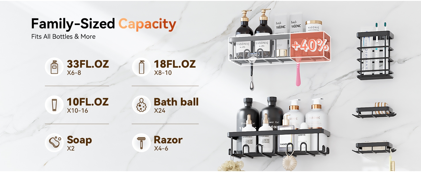 shower shelves