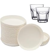 100pcs Disposable Paper Cup Cover, 3.54 inches Recycled Drinking Lid, White Coffee Cup Cover, Hot...