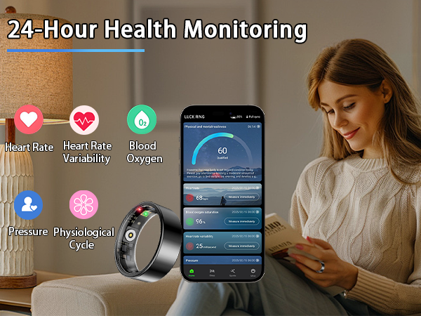 smart ring for women men, sleep tracker ring, fitness tracker, health ring, fitness rings for women