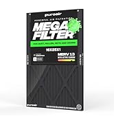 PuroAir MegaFilter - 16x25x1 Air Filter MERV 13 Activated CarbonTech Defense - Heavy Duty 3 Layer...