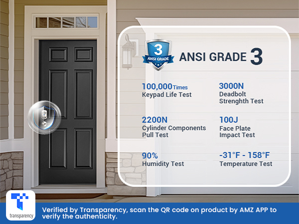 keyless entry door lock deadbolt with handle set
