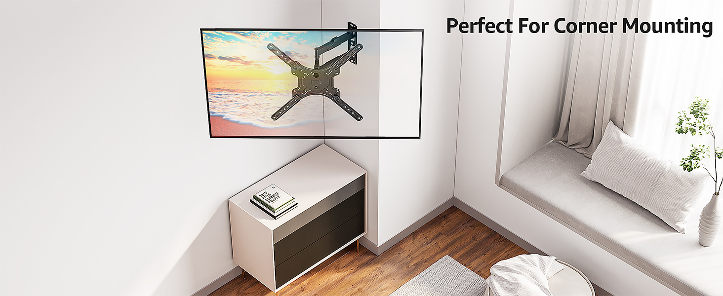 corner TV wall mount single stud tv wall mount tv bracket