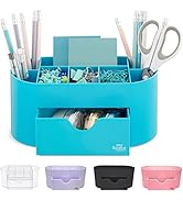 Blue Desk Organizer Acrylic, Office Supplies and Desk Accessories Pen Holder Office Organization ...