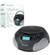 Philco Portable CD Player Boombox, FM Radio CD Players for Home, Compatible with MP3/WMA/CD-R/CD-...