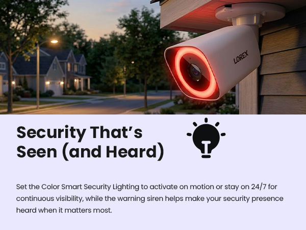 Smart Security Lighting and Siren, Security that's seen (and heard)